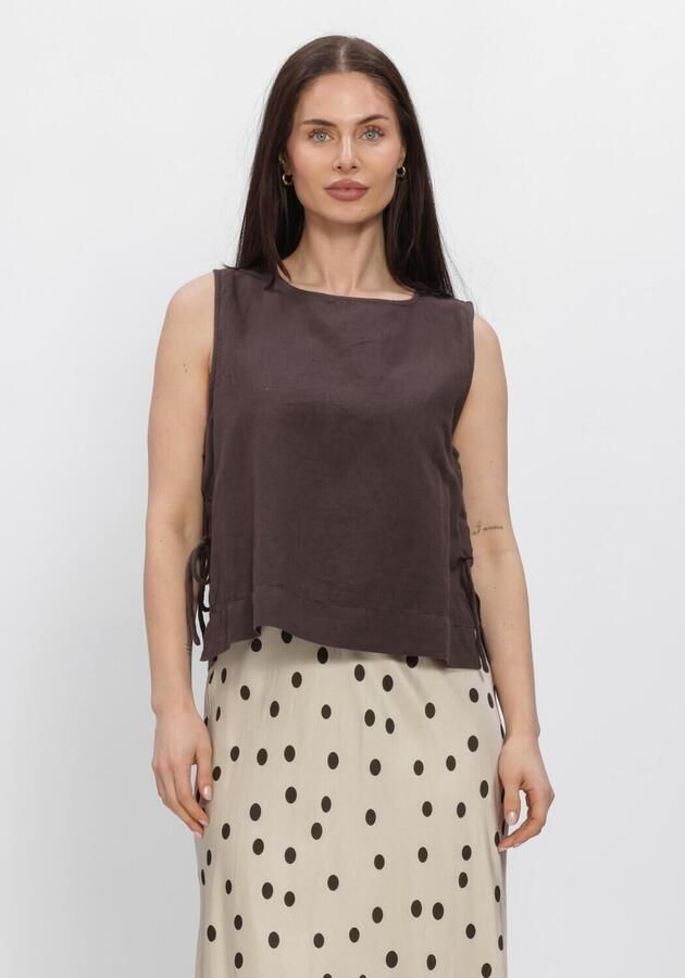 NEO NOIR Dames Tops & T-shirts Svetlana Linen Top Bruin