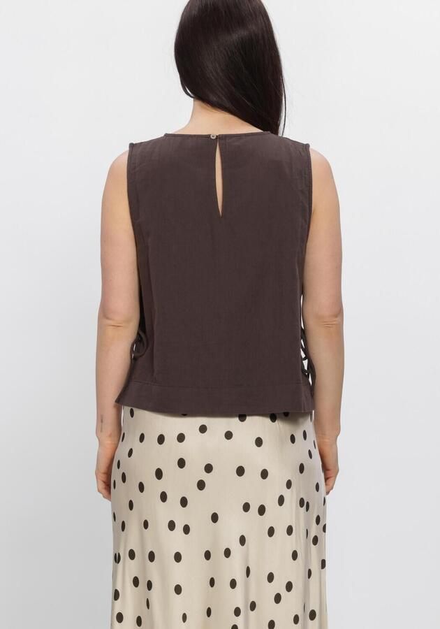 NEO NOIR Dames Tops & T-shirts Svetlana Linen Top Bruin - Foto 2