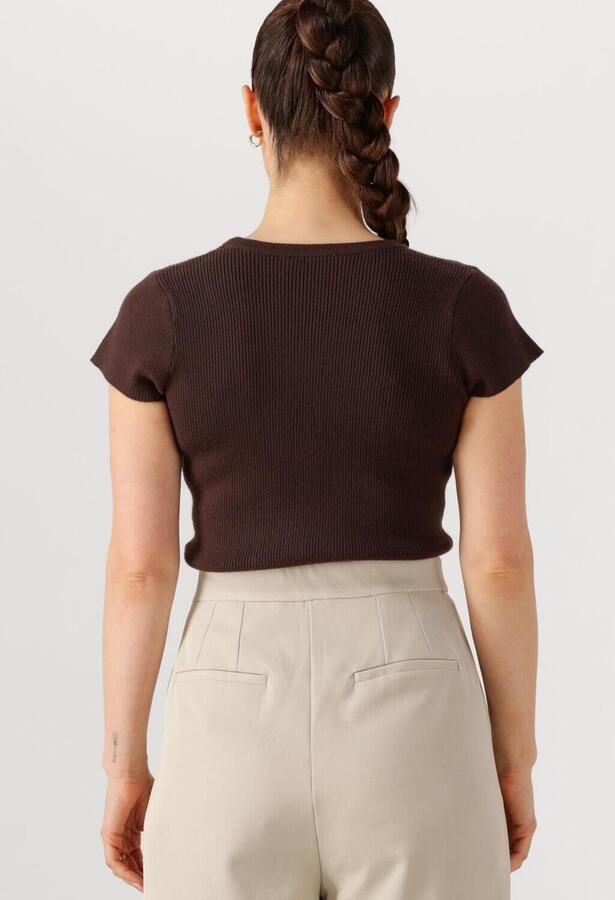 NEO NOIR Dames Tops & T-shirts Tirra Knit Tee Bruin - Foto 3