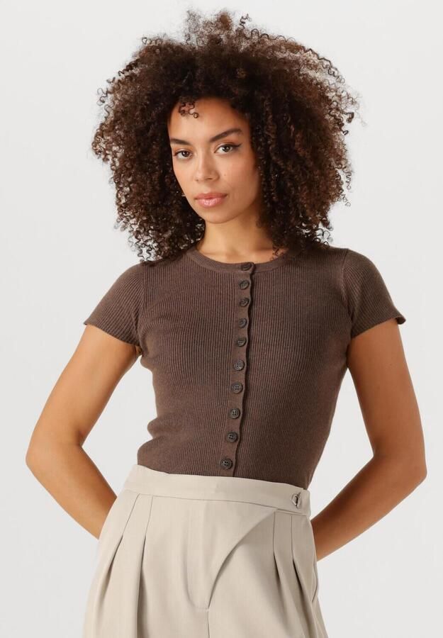 NEO NOIR Dames Tops & T-shirts Todda Knit Tee Bruin - Foto 4