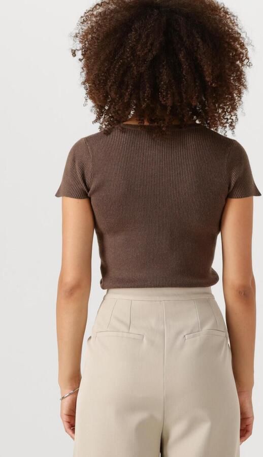 NEO NOIR Dames Tops & T-shirts Todda Knit Tee Bruin - Foto 3