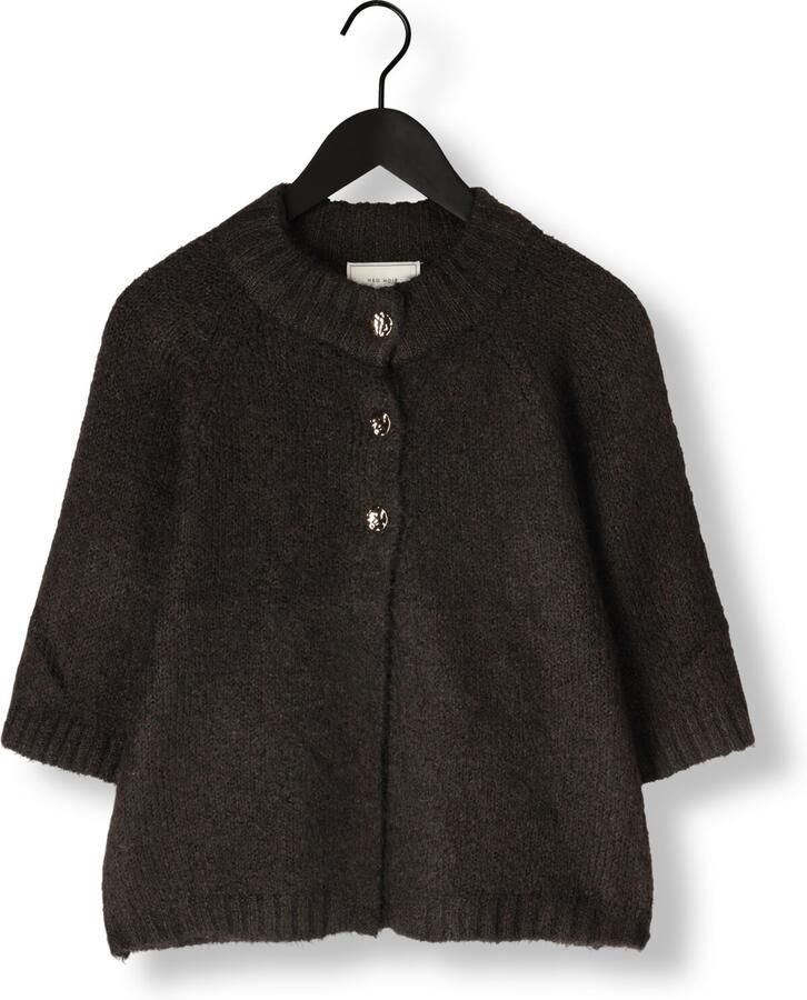 NEO NOIR Dames Truien & Vesten Benuta Fluffy Knit Cardigan Antraciet