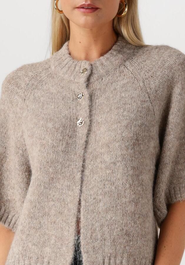NEO NOIR Dames Truien & Vesten Benuta Fluffy Knit Cardigan Beige - Foto 3