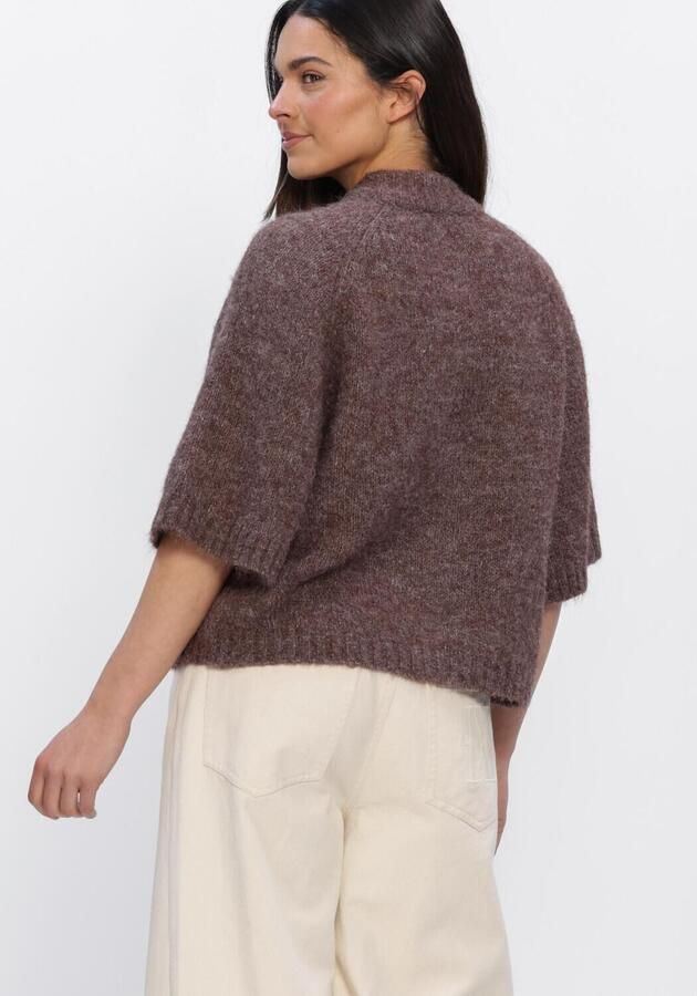 NEO NOIR Dames Truien & Vesten Benuta Fluffy Knit Cardigan Bruin - Foto 3