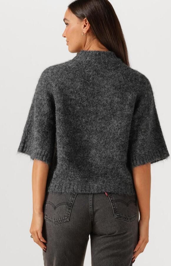 NEO NOIR Dames Truien & Vesten Benuta Fluffy Knit Cardigan Donkergrijs - Foto 3