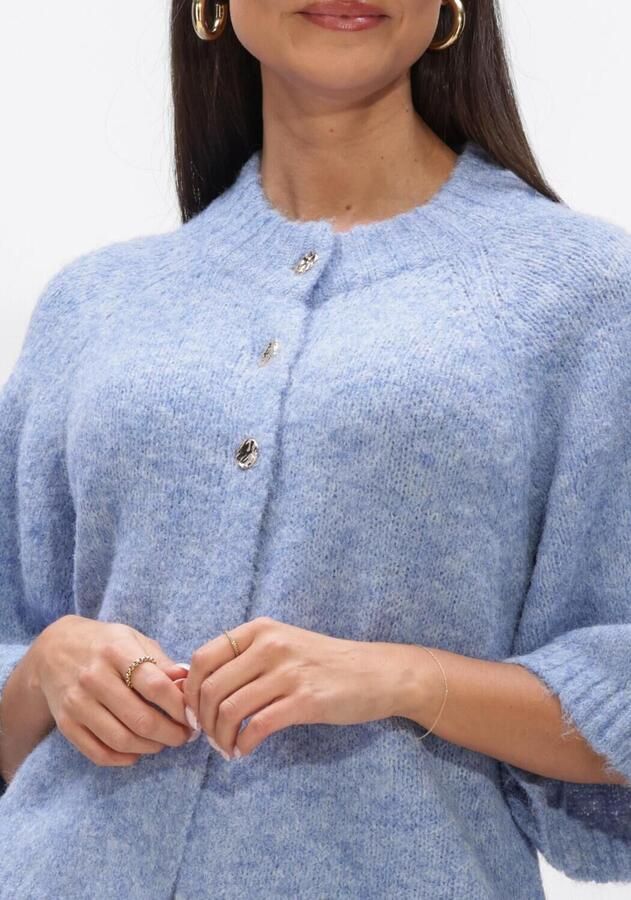 NEO NOIR Dames Truien & Vesten Benuta Fluffy Knit Cardigan Lichtblauw - Foto 3