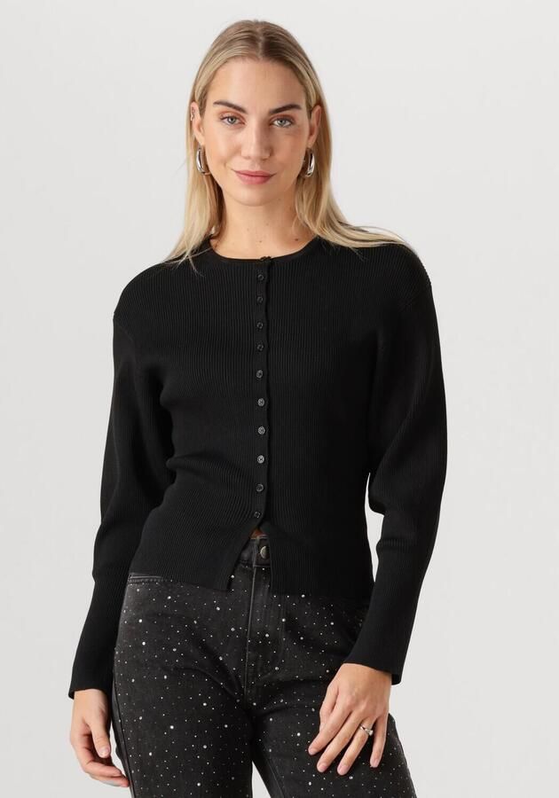 NEO NOIR Dames Truien & Vesten Briano Stitch Knit Cardigan Zwart - Foto 4
