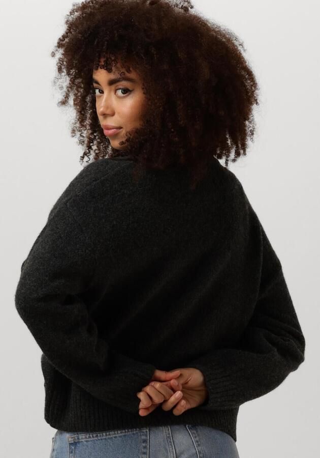 NEO NOIR Antraciet Gebreide Blouse Stijlvol Comfort Gray Dames