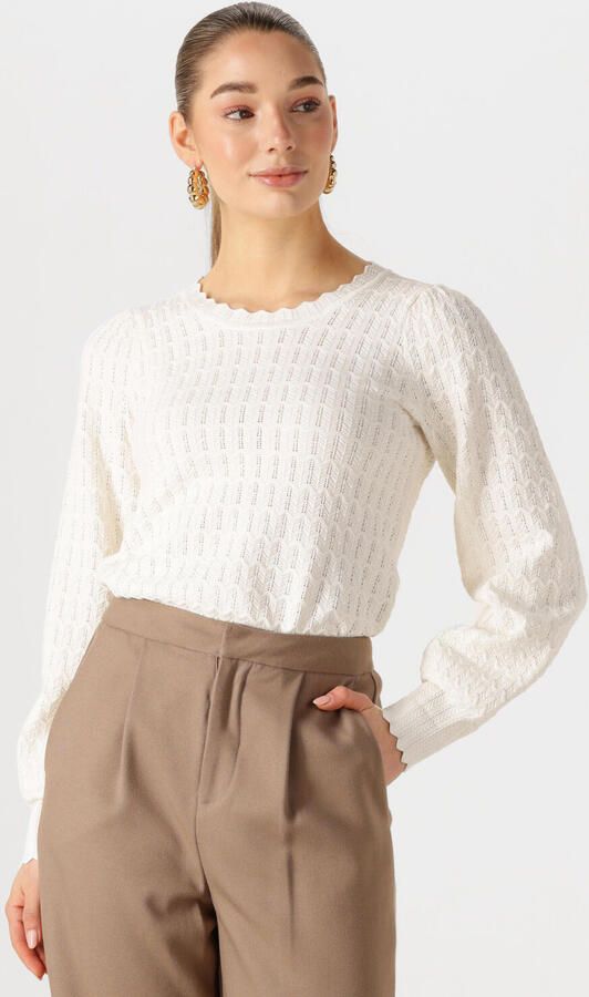 NEO NOIR Dames Truien & Vesten Dito Solid Knit Blouse Gebroken Wit - Foto 4