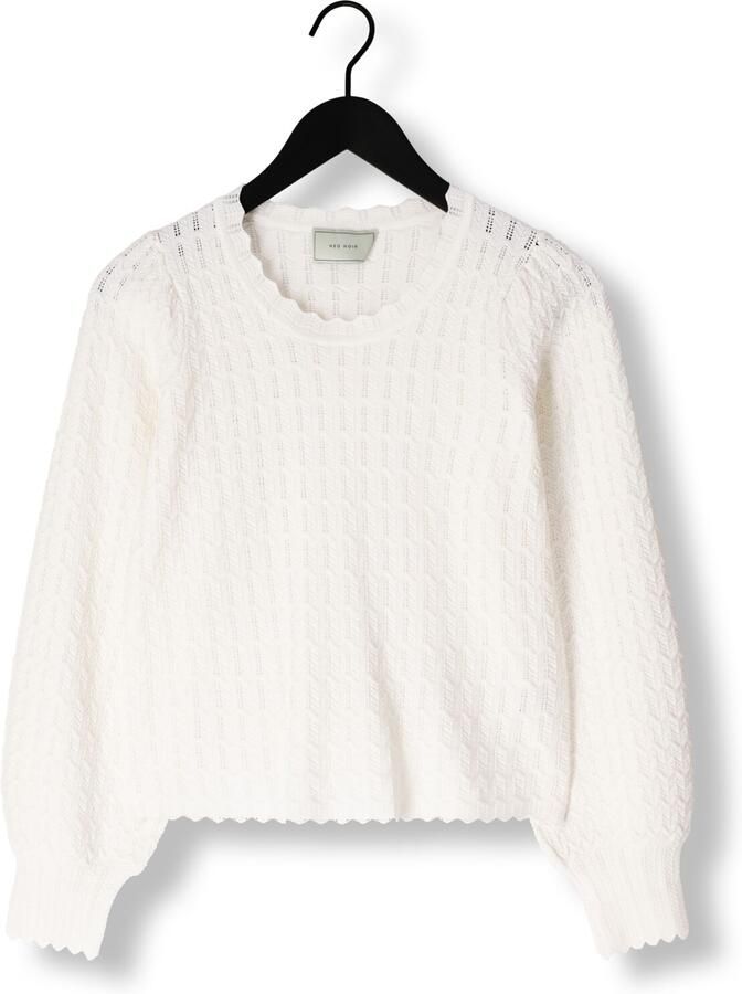 NEO NOIR Dames Truien & Vesten Dito Solid Knit Blouse Gebroken Wit