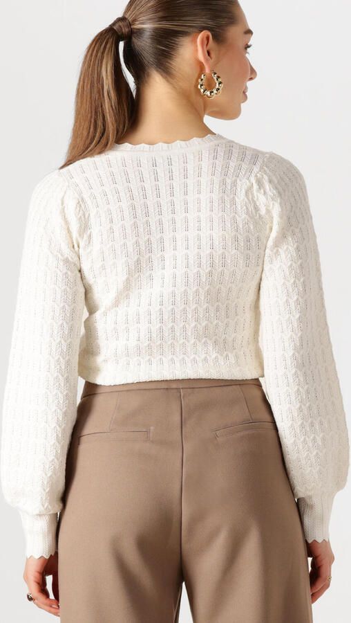 NEO NOIR Dames Truien & Vesten Dito Solid Knit Blouse Gebroken Wit - Foto 3