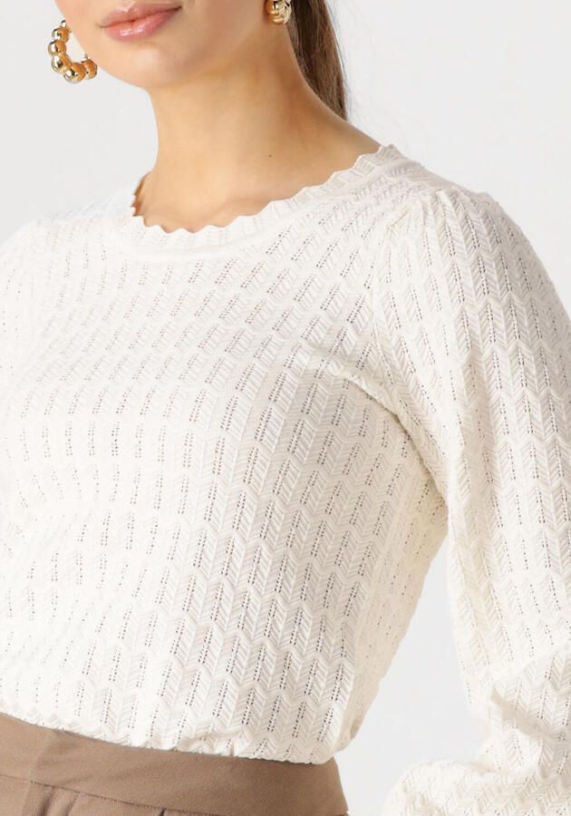 NEO NOIR Dames Truien & Vesten Dito Solid Knit Blouse Gebroken Wit - Foto 2