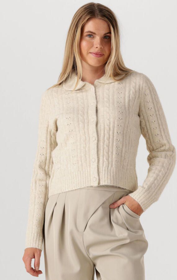 NEO NOIR Dames Truien & Vesten Emelie Knit Cardigan Ecru - Foto 4