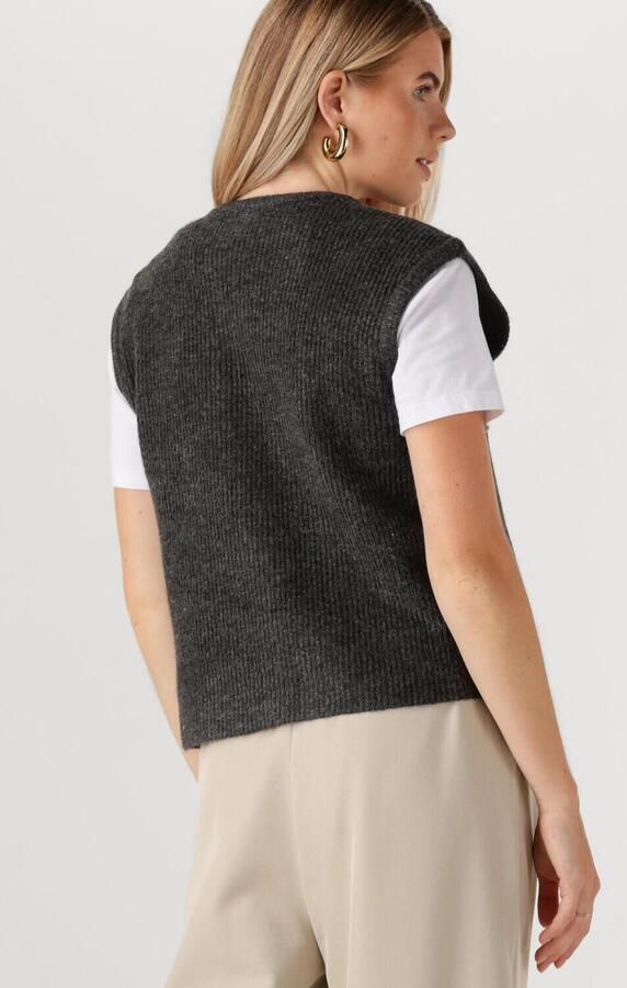 NEO NOIR Dames Truien & Vesten Everest Knit Vest Donkergrijs - Foto 3