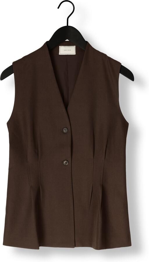 NEO NOIR Dames Truien & Vesten Finna Structure Vest Bruin - Foto 3