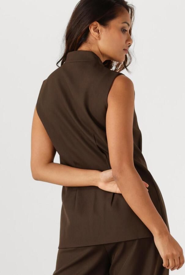 NEO NOIR Dames Truien & Vesten Finna Structure Vest Bruin - Foto 2