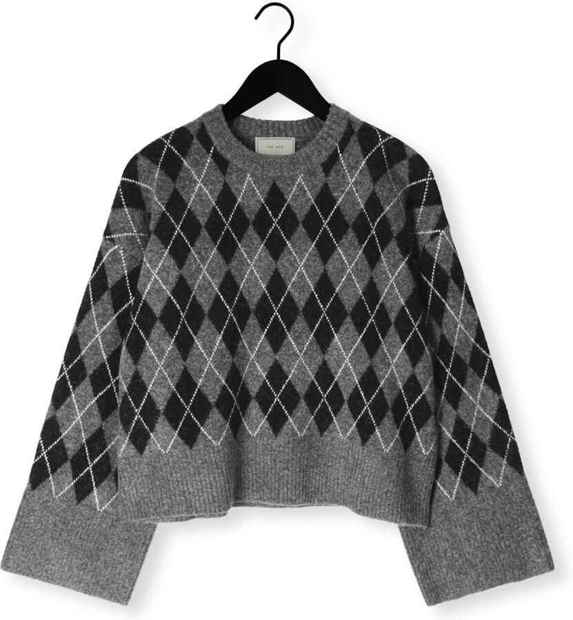 NEO NOIR Dames Truien & Vesten Kick Check Knit Blouse Grijs - Foto 2