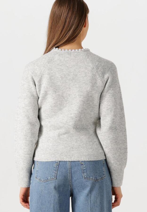 NEO NOIR Dames Truien & Vesten Lily Pearl Knit Cardigan Lichtgrijs - Foto 3