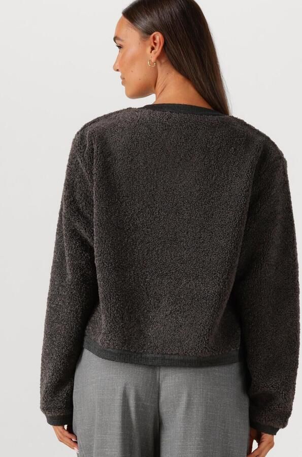 NEO NOIR Dames Truien & Vesten Limo Fluffy Knit Cardigan Donkergrijs - Foto 3