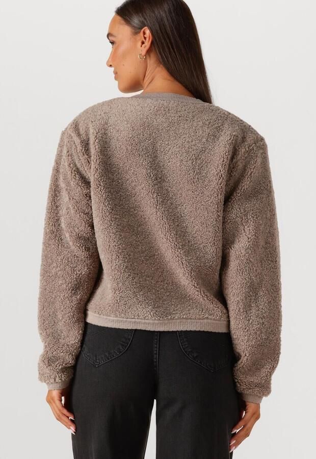 NEO NOIR Dames Truien & Vesten Limo Fluffy Knit Cardigan Taupe - Foto 3