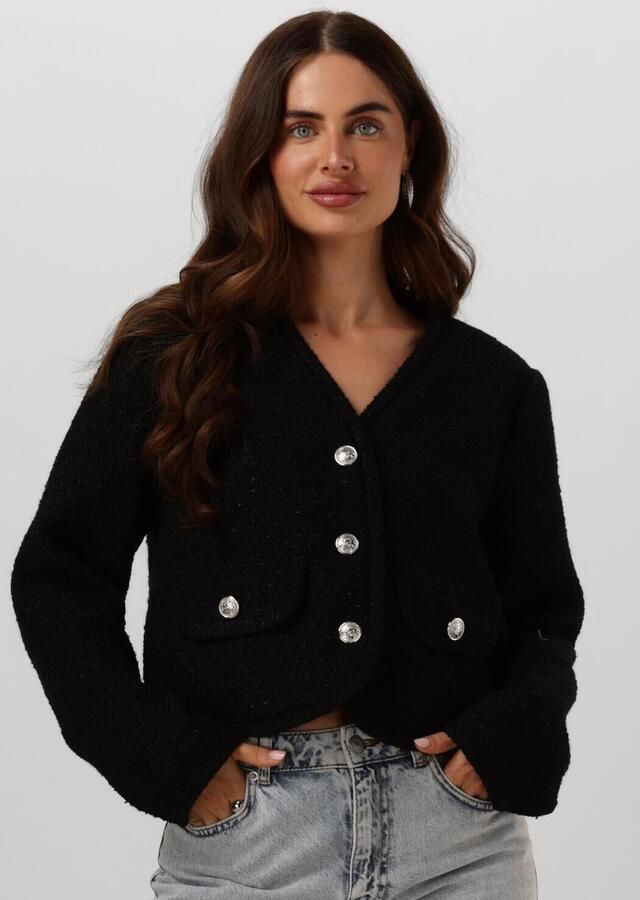 NEO NOIR Dames Truien & Vesten Manua Boucle Jacket Zwart - Foto 4