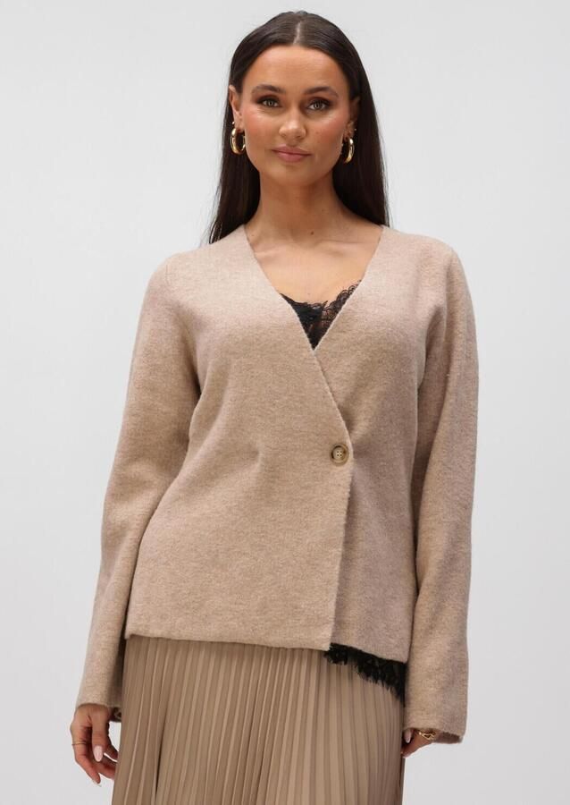 NEO NOIR Dames Truien & Vesten Marie Louise Knit Cardigan Beige