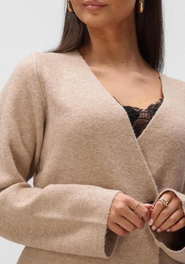 NEO NOIR Dames Truien & Vesten Marie Louise Knit Cardigan Beige - Foto 4