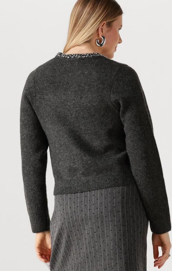 NEO NOIR Dames Truien & Vesten Marie Stone Knit Cardigan Donkergrijs - Foto 4