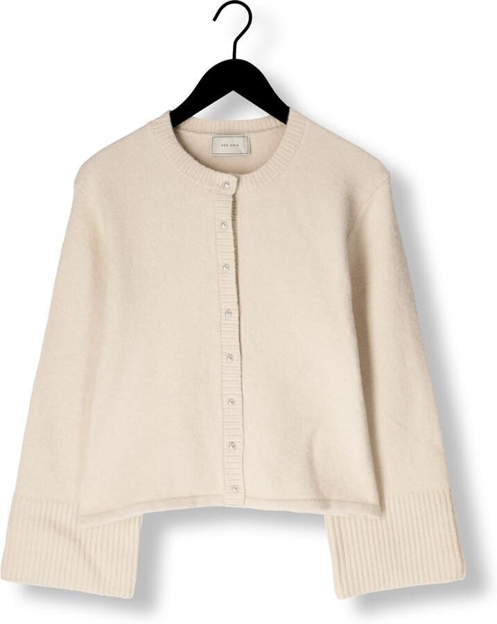 NEO NOIR Dames Truien & Vesten Mixie Knit Cardigan Ecru