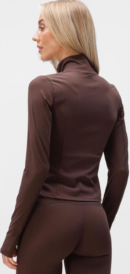 NEO NOIR Dames Truien & Vesten Nolana Zip Blouse Bruin - Foto 4