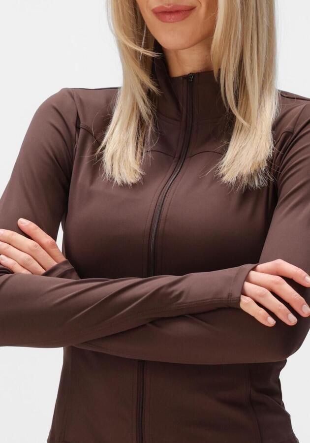 NEO NOIR Dames Truien & Vesten Nolana Zip Blouse Bruin - Foto 2