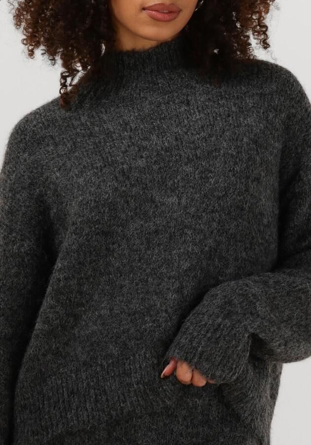 NEO NOIR Dames Truien & Vesten Paulina Fluffy Knit Blouse Donkergrijs - Foto 2