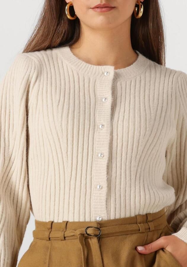 NEO NOIR Dames Truien & Vesten Puli Knit Cardigan Creme