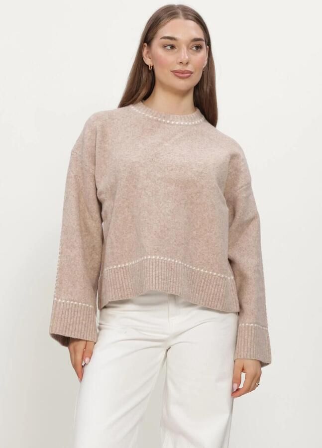 NEO NOIR Dames Truien & Vesten Roeme Knit Stitch Blouse Beige