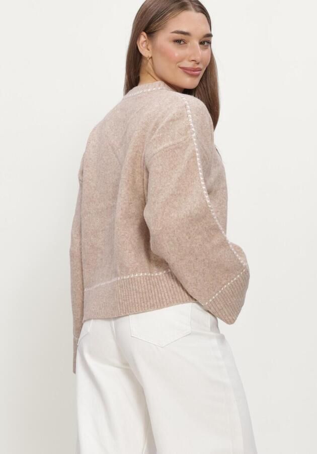 NEO NOIR Dames Truien & Vesten Roeme Knit Stitch Blouse Beige - Foto 3