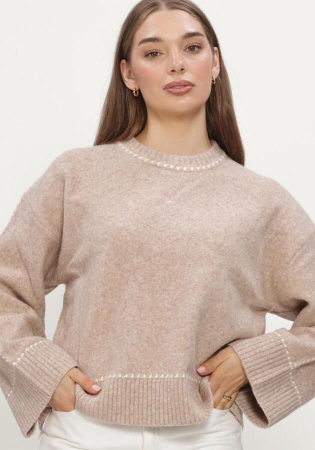 NEO NOIR Dames Truien & Vesten Roeme Knit Stitch Blouse Beige - Foto 4