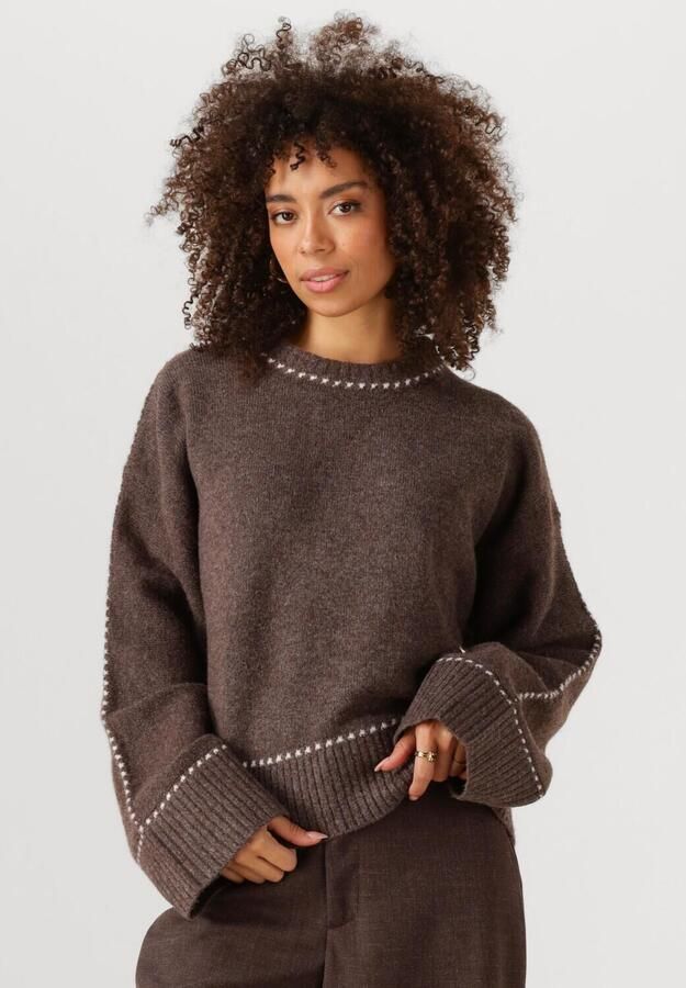NEO NOIR Relaxed Fit gebreide trui met wol-aandeel model 'Roeme'