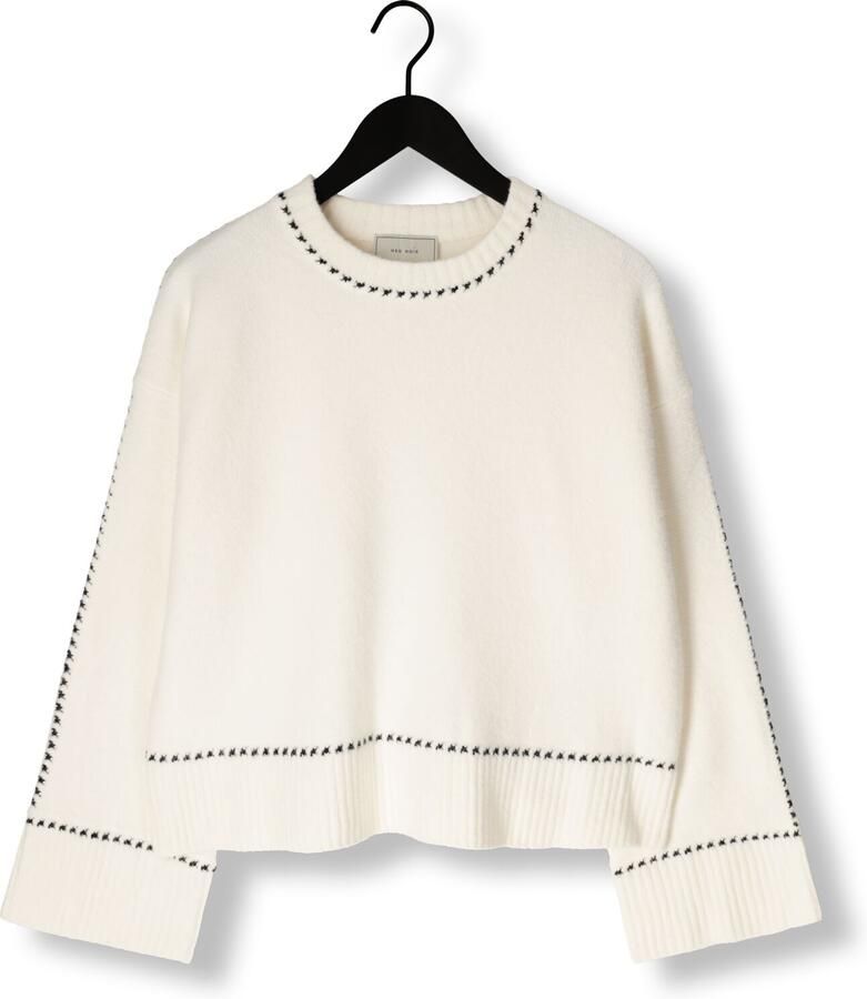 NEO NOIR Dames Truien & Vesten Roeme Knit Stitch Blouse Gebroken Wit