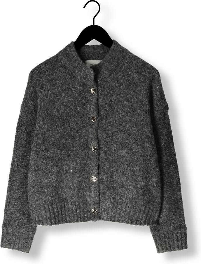 NEO NOIR Dames Truien & Vesten Taura Fluffy Knit Cardigan Donkergrijs - Foto 1