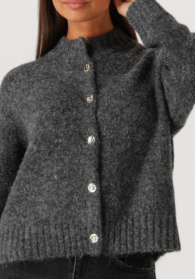 NEO NOIR Dames Truien & Vesten Taura Fluffy Knit Cardigan Donkergrijs - Foto 2