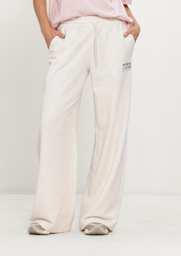 NEW BALANCE Dames Broeken Trackside French Terry Pant Gebroken Wit