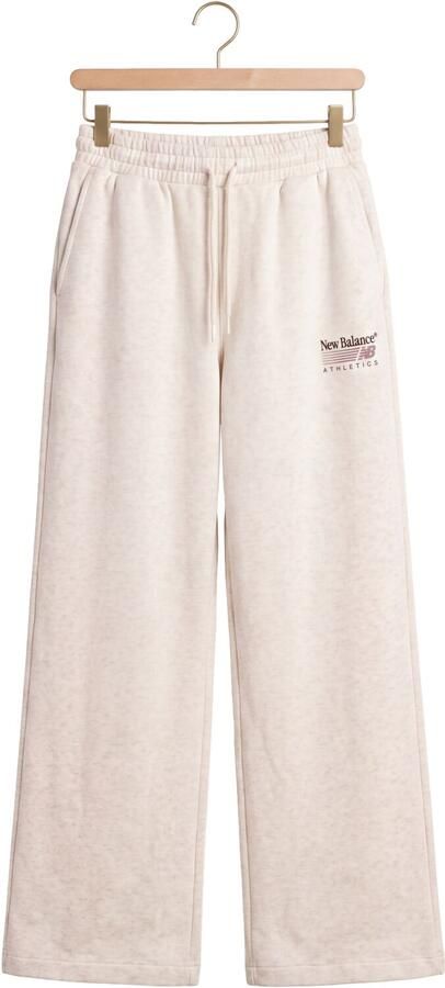 NEW BALANCE Dames Broeken Trackside French Terry Pant Gebroken Wit - Foto 4