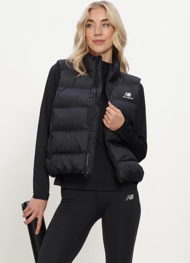 NEW BALANCE Dames Jassen Boston Puffer Vest Zwart