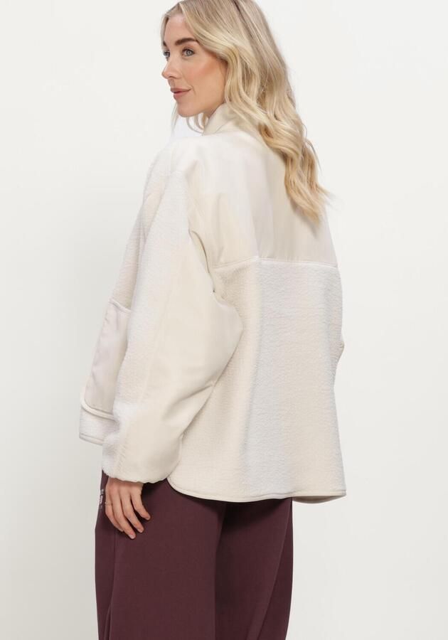 NEW BALANCE Dames Jassen High Pile Fleece Jacket Beige - Foto 2