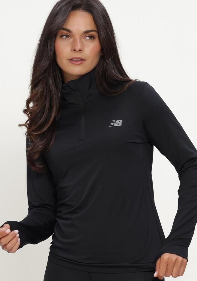 NEW BALANCE Dames Truien & Vesten Sport 1 4 Zip Zwart - Foto 3