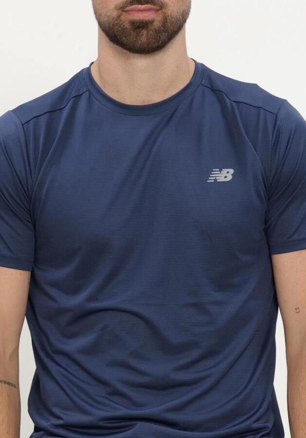 NEW BALANCE Heren Polo's & T-shirts Se Ss Blauw - Foto 4