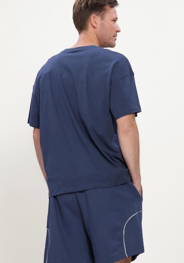 NEW BALANCE Heren Polo's & T-shirts Trackside T-shirt Donkerblauw - Foto 3