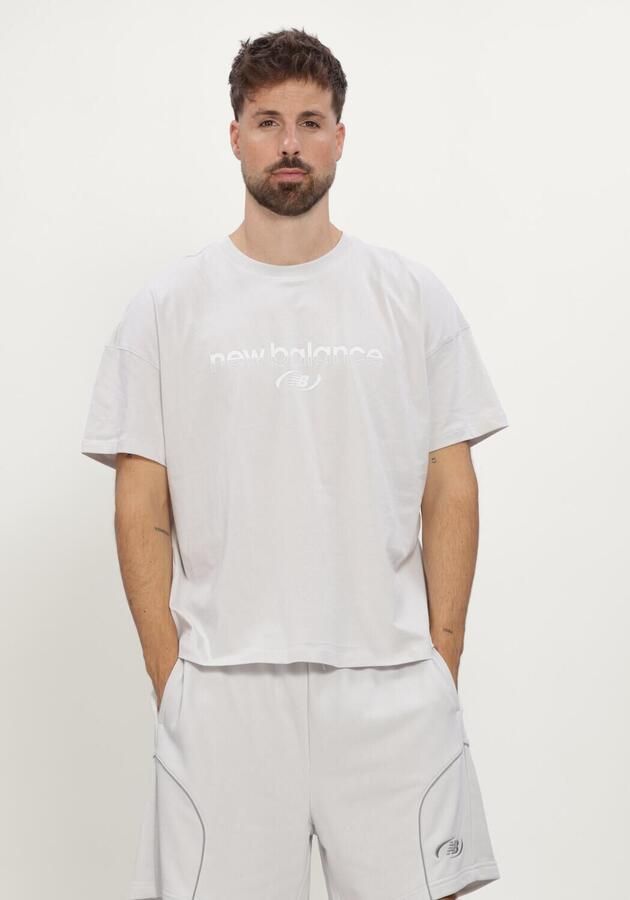 NEW BALANCE Heren Polo's & T-shirts Ts Ss Jr Wit
