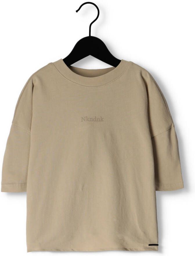 NIK & NIK Jongens Polo's & T-shirts Enjoy Life Oversized T-shirt Bruin