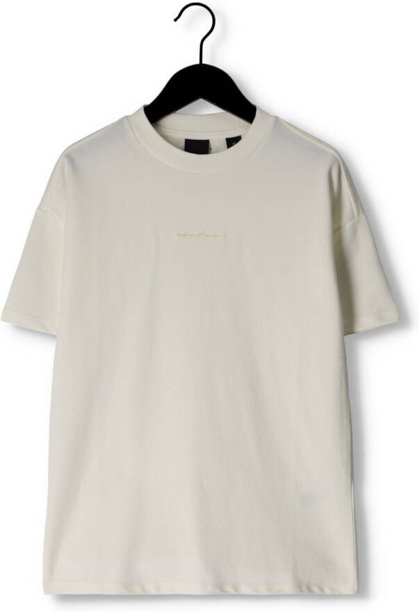 NIK & NIK Jongens Polo's & T-shirts Shay Pique T-shirt Gebroken Wit